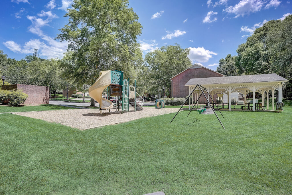 Playground and gazebo at Strawberry Hill apartments