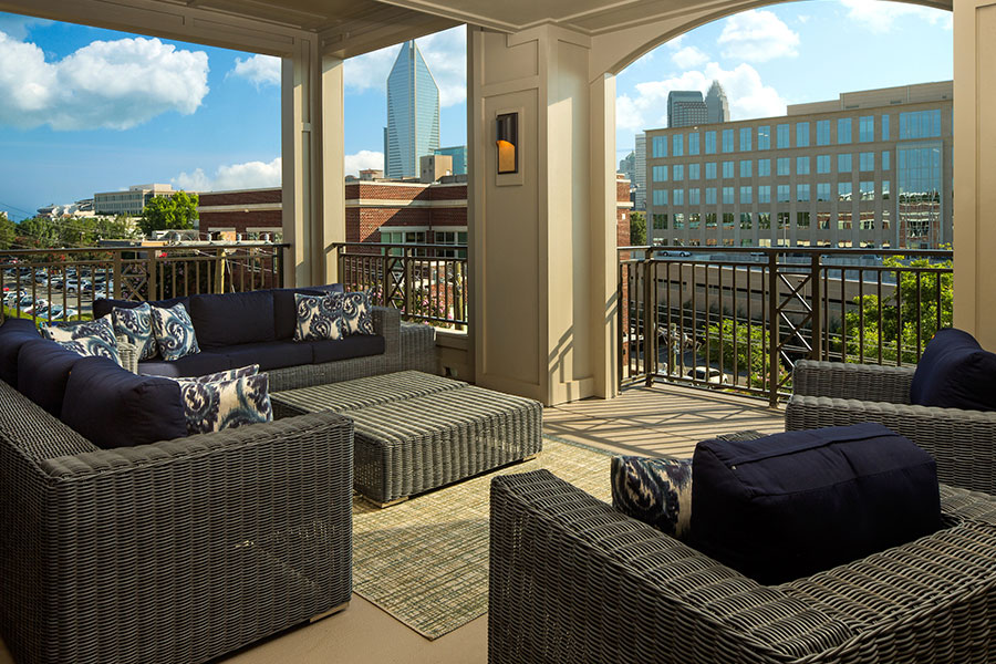 Terrace at the Lexington Dilworth apartments