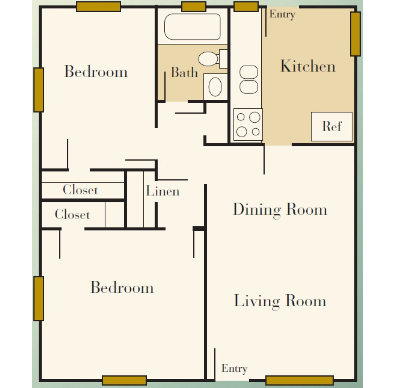 Sedgefield 2BR Updated Floorplan 1