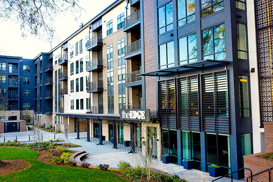 Exterior View Of The Edge Apartment Complex In Charlotte NC