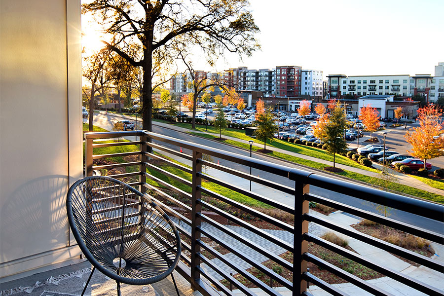 Balcony At An Apartment At The Edge Charlotte NC