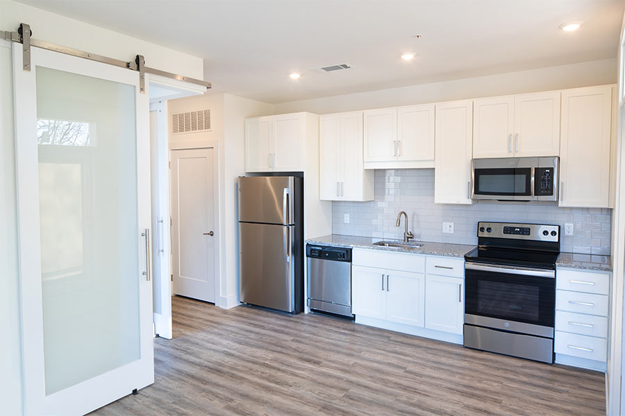 Kitchen Area In An Apartment In The Edge Apartment Complex Charlotte