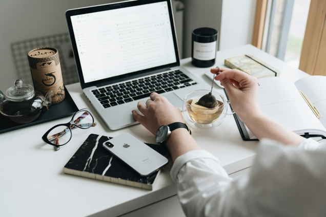 Person working from home